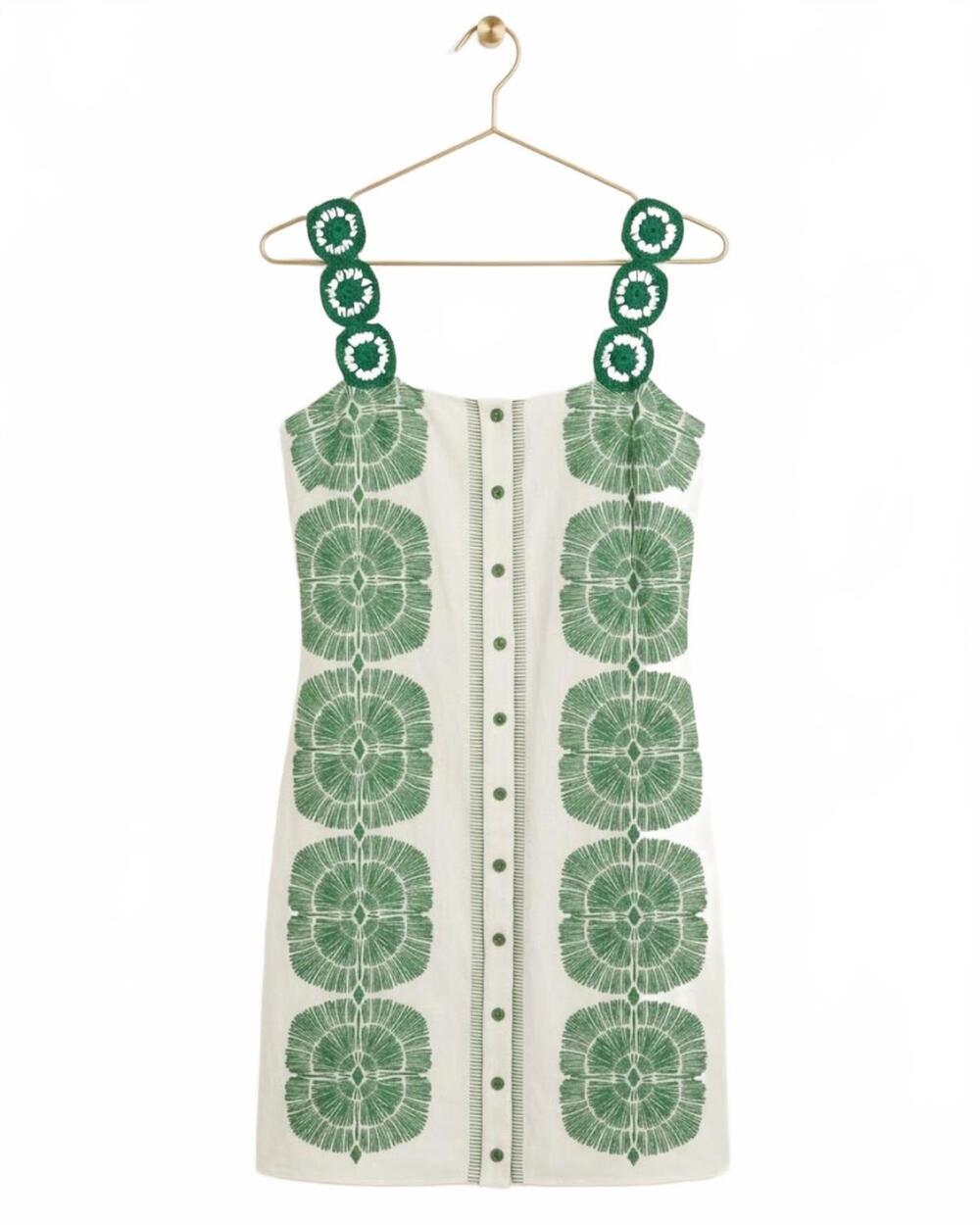 NEW ANNA CATE women's wallace crochet dress in green